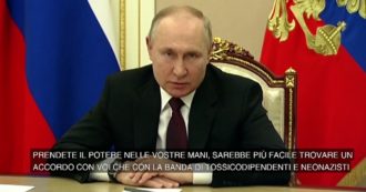 Copertina di Guerra Russia-Ucraina, Putin: “Non mi aspetto di raggiungere accordi con una banda di drogati e neonazisti”