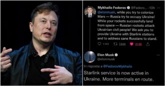 Guerra Russia-Ucraina, Kiev chiede supporto a Musk: “Garantisci Internet”. E il fondatore di Tesla mette a disposizione i servizi di Starlink