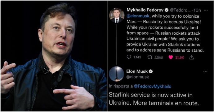 Guerra Russia-Ucraina, Kiev chiede supporto a Musk: “Garantisci Internet”. E il fondatore di Tesla mette a disposizione i servizi di Starlink