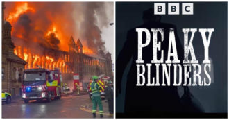 Copertina di Peaky Blinders e Downton Abbey, incendio devasta il set: “Un inferno, crollati tetto e pavimento. Nessun ferito”