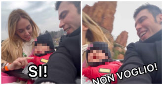 Copertina di Fedez e Chiara Ferragni a Disneyland Paris insieme ai figli. Il video sulle montagne russe divide il web: “Siete fantastici”. “Minc***te”