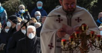 Mattarella a messa nella basilica di Santa Sofia, la chiesa nazionale degli ucraini: “Faremo tutto il possibile”