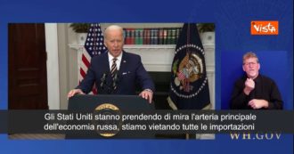 Copertina di Guerra Russia-Ucraina, Biden: “Gli Usa vieteranno l’import di petrolio e gas russi”