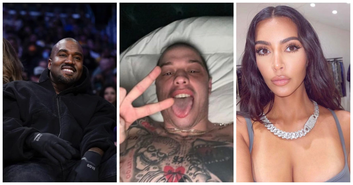 Kim Kardashian, Pete Davidson e il messaggio a Kanye West: “Sono a letto con tua moglie”. Il cantante replica così