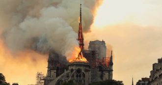 Copertina di “Notre-Dame in fiamme”, il film che ricostruisce l’incendio e racconta l’impegno di chi ha lottato per evitare il peggio: al cinema e su Sky