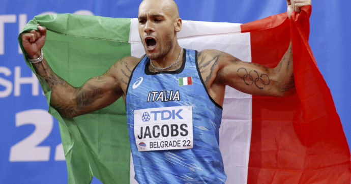 Marcell Jacobs campione del mondo indoor nei 60 metri e nuovo record europeo con 6″41