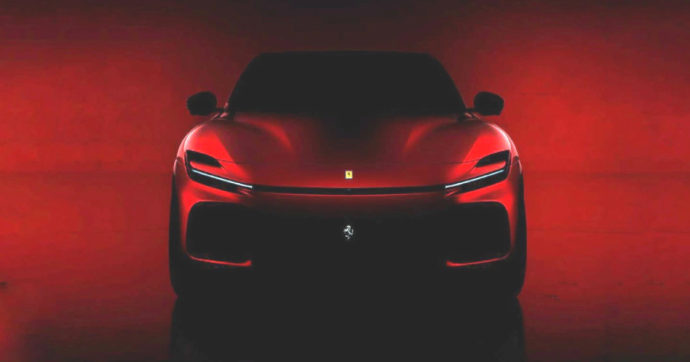 Ferrari Purosangue, ecco la prima immagine ufficiale del suv del Cavallino