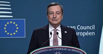 Copertina di Bruxelles, la conferenza stampa di Draghi dopo il Consiglio europeo: segui la diretta tv