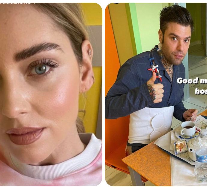 Fedez fa colazione dopo l’operazione per il tumore al pancreas, Chiara Ferragni è con lui: “Buongiorno dall’ospedale”