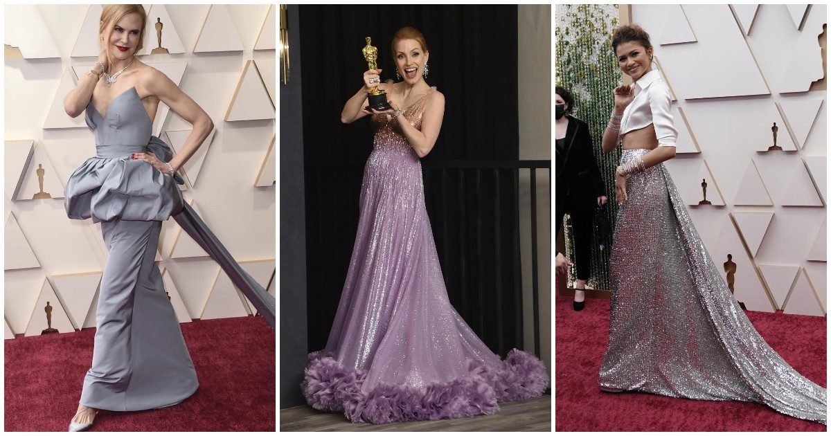 Oscar 2022, le pagelle ai look sul red carpet: Jessica Chastain da favola in Gucci, Zendaya diva in Valentino. Kristen Stewart in pantaloncini