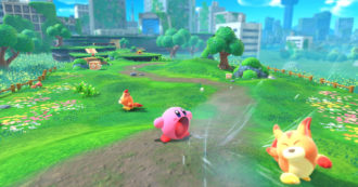 Copertina di Kirby e la terra perduta: la prima avventura su Switch del piccolo eroe rosa convince a pieno