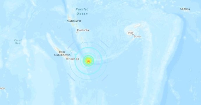 Terremoto di magnitudo 7.0 a largo della Nuova Caledonia: l’epicentro è stato registrato a 279 km da Tadine