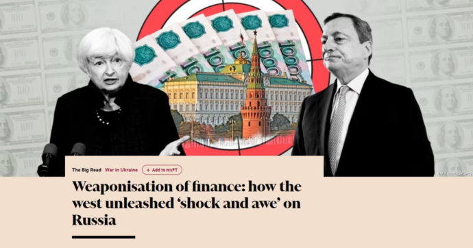 Financial Times: “Fu Draghi a convincere l’Ue a bloccare le riserve alla banca centrale russa”. La trattativa con Yellen subito dopo l’invasione