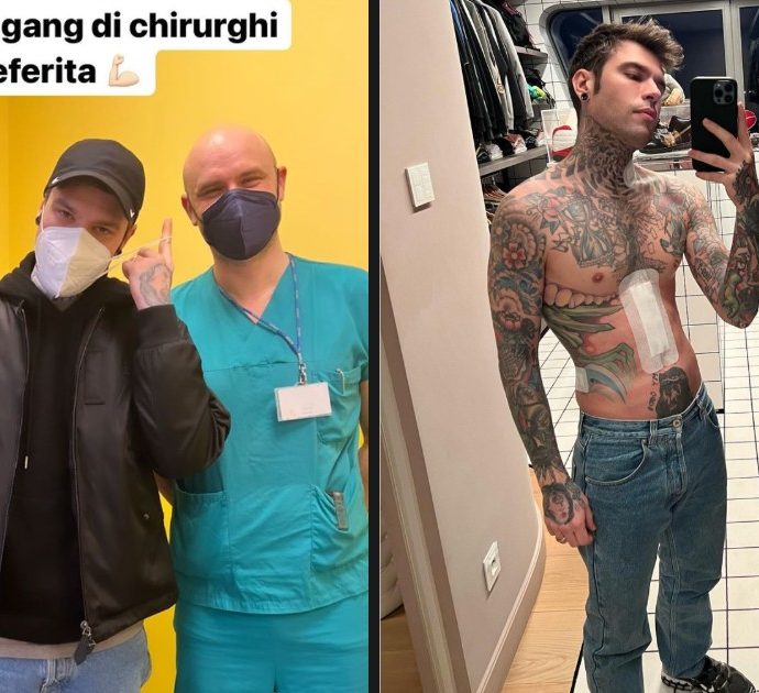 Fedez, la visita di controllo a due settimane dall’operazione al pancreas: “Non c’è nulla di brutto in una cicatrice se è stato il coraggio a causarla”