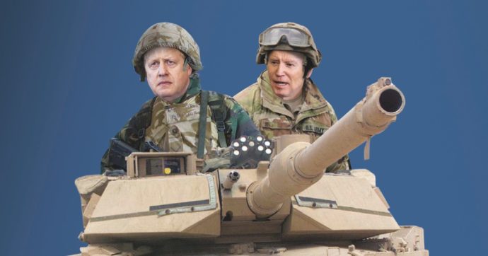 Copertina di In Edicola sul Fatto Quotidiano del 8 Aprile: Piano “Fine guerra mai”. Johnson manda i tank
