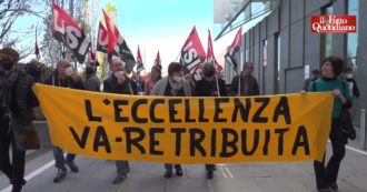 Copertina di Milano, i lavoratori dell’ospedale San Raffaele in sciopero contro i “tagli del costo del personale”: “Con la pandemia condizioni peggiorate”