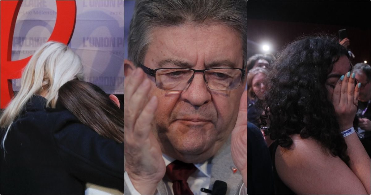 Mélenchon, in Francia la sinistra atomizzata non va al ballottaggio per soli 400mila voti: “Rabbia e disgusto”. “La colpa è dei partiti che hanno rifiutato di unirsi”