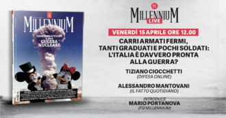 Copertina di Carri armati fermi, tanti graduati e pochi soldati: l’Italia è davvero pronta alla guerra? In diretta con Millennium Live
