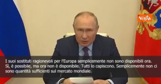 Copertina di Guerra Russia-Ucraina, Putin: “Ora non c’è possibilità di sostituire il gas di Mosca. Consegne da altri Paesi costeranno ai consumatori di più”
