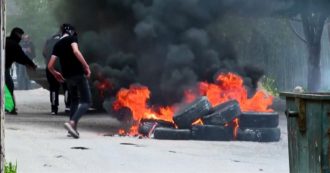 Copertina di Cisgiordania, scontri tra manifestanti palestinesi ed esercito israeliano a Burqa