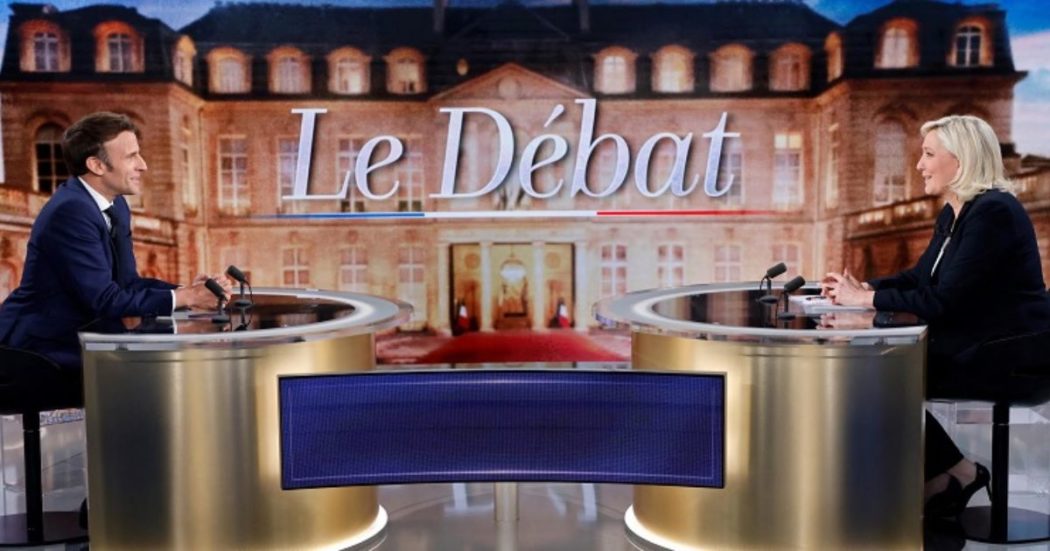 Elezioni Francia, il dibattito tv. Macron accusa Le Pen: “Contraria al blocco del gas russo perché dipende da Putin”. Tensioni su Ue, clima e laicità