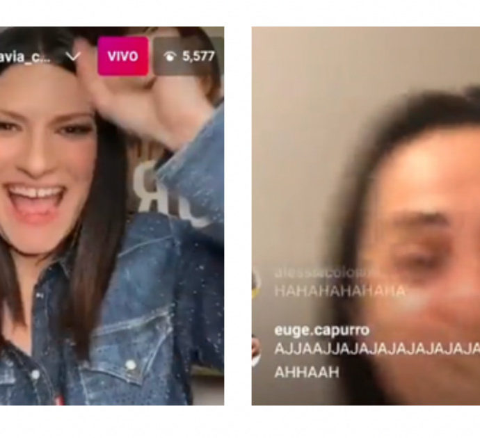 Laura Pausini si collega su Instagram con una coppia che stava facendo sesso: “Due che stanno ciula*do, adoro” (VIDEO)
