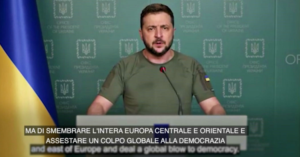 Guerra Russia-Ucraina, Zelensky: “Putin vuole smembrare l’Europa centrale e orientale”