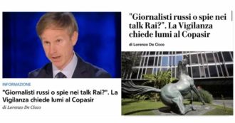 Copertina di Rep.it e la foto che allude all’esperto: “Spia o giornalista?”