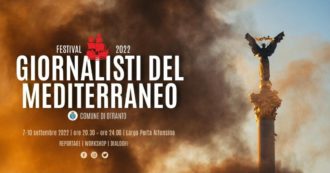 Copertina di Festival dei Giornalisti del Mediterraneo, il tema del 2022 è quello della guerra. Andrea Scanzi tra i premiati di questa edizione