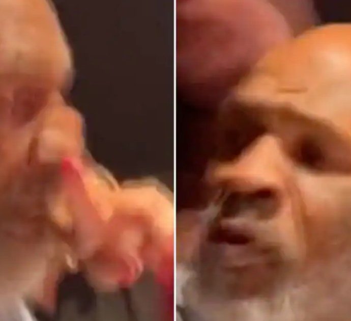 Donna infila per sbaglio un dito nel naso di Mike Tyson: l’ex pugile reagisce così – VIDEO