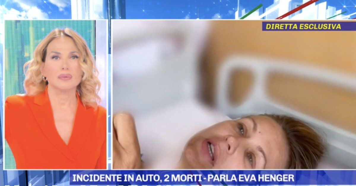 Pomeriggio 5, Eva Henger parla dall’ospedale dopo l’incidente d’auto: “Sto malissimo. Se nella macchina ci fosse stata anche mia figlia sarebbe morta”