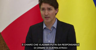 Copertina di Ucraina, Trudeau: “Putin responsabile di crimini di guerra atroci”