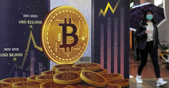 Copertina di Il bitcoin si immerge sotto i 30mila dollari e poi rifiata. Dai picchi di novembre il valore della moneta digitale si è più che dimezzato