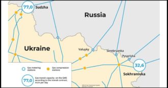 Copertina di Guerra in Ucraina, prima interruzione dei flussi di gas “causa azioni delle forze russe”: allo snodo di Tarvisio -30% di forniture
