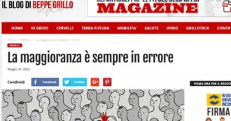 Copertina di “La maggioranza è sempre in errore”. Sul blog di Beppe Grillo un post con l’invito a “non seguire la folla per avere risultati straordinari”