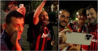 Copertina di Milan campione d’Italia, alla festa arriva anche Matteo Salvini. Per lui selfie, abbracci e contestazioni: “Vai a lavorare, sei una vergogna”