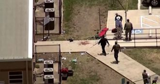 Copertina di Sparatoria in una scuola elementare del Texas, i rilievi sul luogo della strage di polizia, sceriffi e Fbi: il video