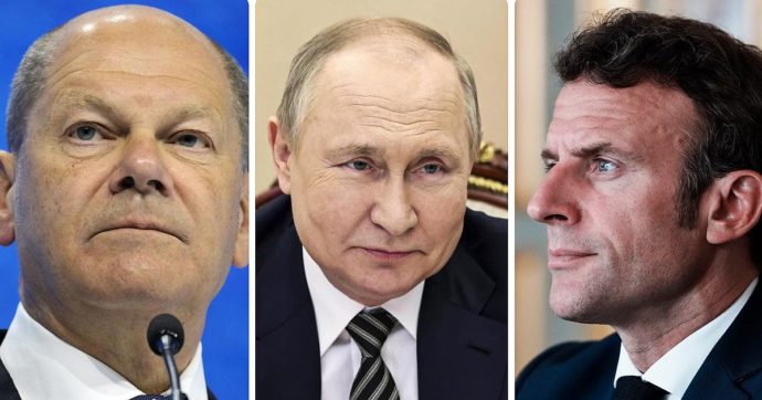 Copertina di Telefonata Putin-Scholz-Macron: ‘Pronti a riprendere il dialogo e a soluzioni sul grano. Ma stop armi a Kiev’. Francia e Germania: Mosca liberi soldati di Azovstal

