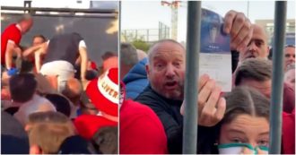 Copertina di Finale Champions League, caos e calca ai tornelli: i tifosi del Liverpool non riescono ad entrare allo stadio. La polizia usa spray urticanti