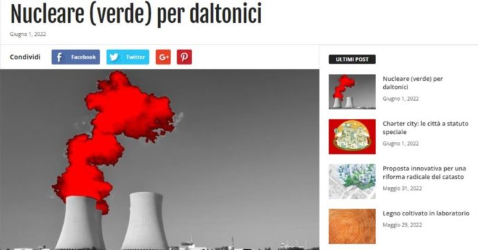 Tassonomia Ue, Grillo contro il nucleare: “Una centrale emette CO2 quasi quanto un impianto a carbone. Non è energia verde, ma marrone”
