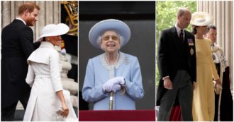 Copertina di Giubileo di Platino, Meghan e Harry “a distanza”, gli orecchini di Kate, le immagini trasmesse di Elisabetta II: i messaggi “nascosti” dietro ai gesti