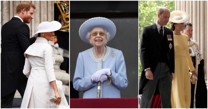Giubileo di Platino, Meghan e Harry “a distanza”, gli orecchini di Kate, le immagini trasmesse di Elisabetta II: i messaggi “nascosti” dietro ai gesti
