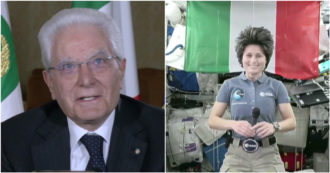 Copertina di Mattarella “intervista” Samantha Cristoforetti collegata dalla Stazione spaziale internazionale. L’astronauta: “Benvenuto a bordo”