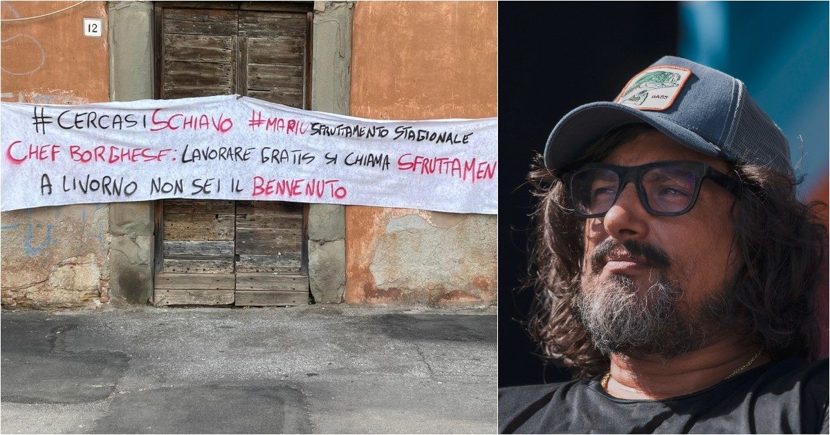 Livorno, striscioni contro lo chef Alessandro Borghese: “Il lavoro si paga, sempre. Non sei il benvenuto”. Lui reagisce così