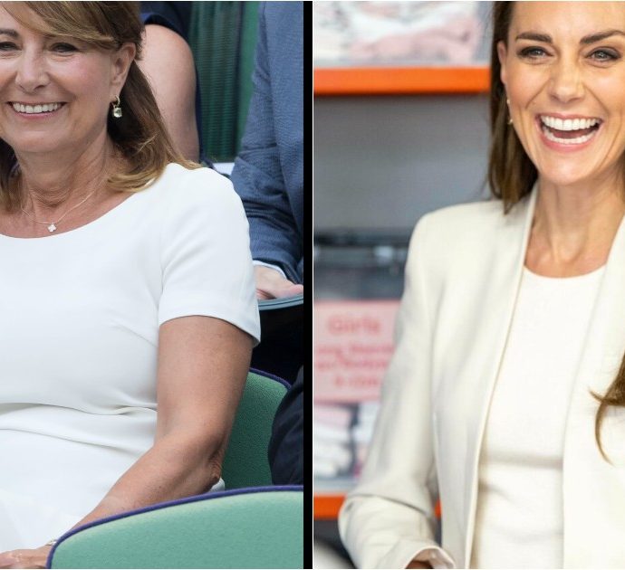Kate Middleton e la mamma Carole indossano lo stesso abito: la cosa non passa inosservata, gliel’ha prestato lei?
