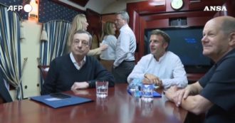 Copertina di Ucraina, il viaggio verso Kiev di Draghi, Macron e Scholz: incontro notturno sul treno partito dalla Polonia – Video