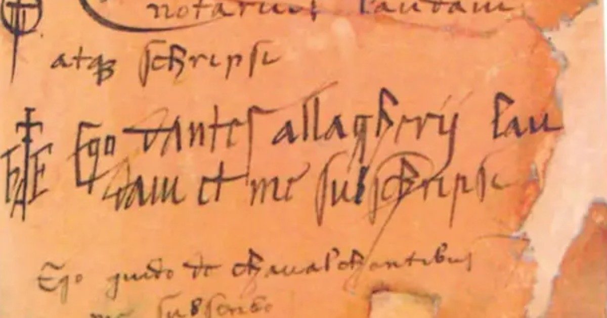 La firma di Dante trovata dallo studioso mantovano Signorini? “Non autentica. Forse un falsario del Novecento o alcuni dotti che si sono voluti divertire”