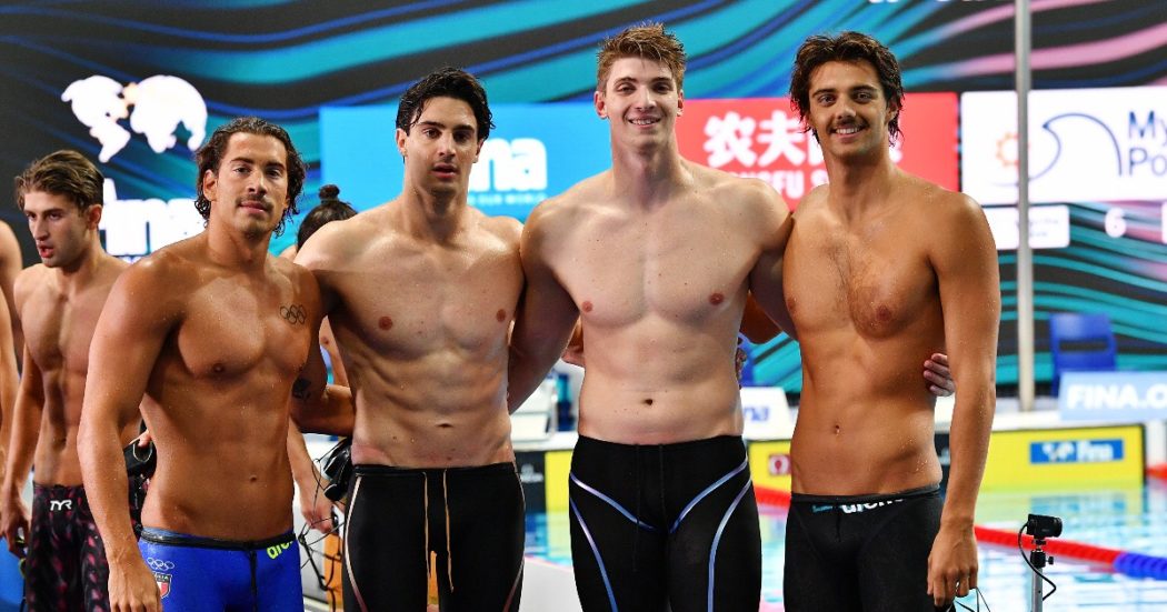 Mondiali di Nuoto, bronzo italiano nella 4×100 stile libero maschile. Vincono gli Stati Uniti, argento per l’Australia