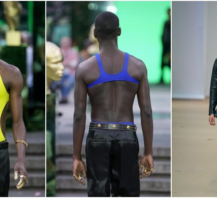Milano Fashion Week, le tendenze dalle passerelle: Versace lancia il trikini da uomo, il trash-chic di Marcelo Burlon. Prada celebra la gioventù ribelle
