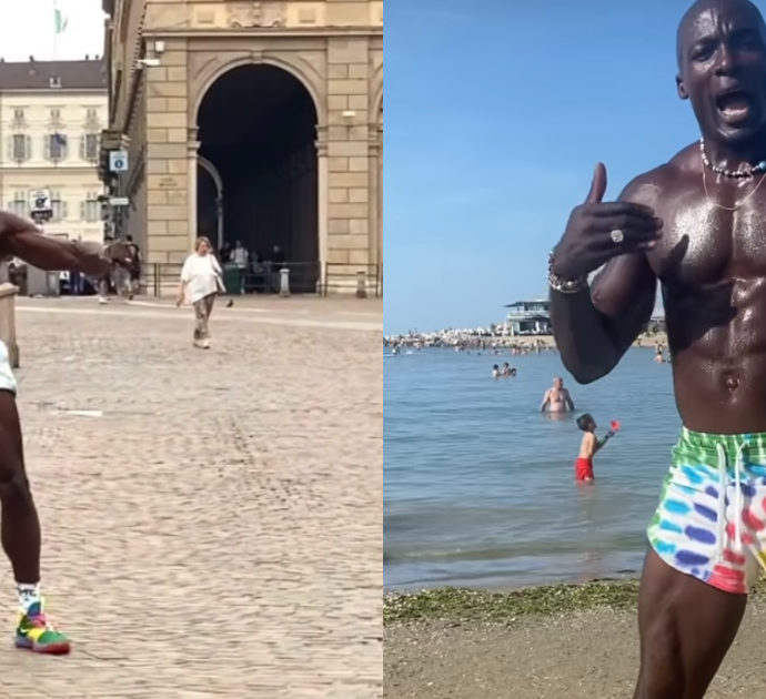 “Takkmethod”, il tiktoker che fa ginnastica mezzo nudo in giro per Milano – VIDEO